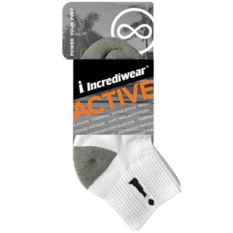 Incrediwear - Active Ankle Socks White Quarter/Above Ankle Apparel & Accessories at Village Vitamin Store