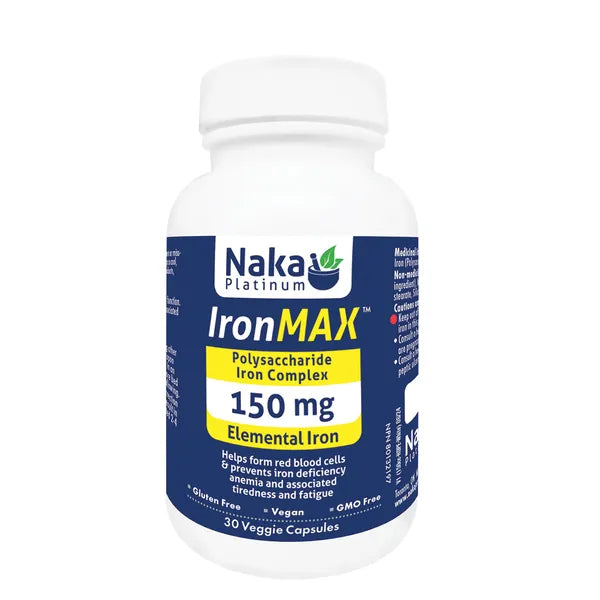 NAKA Iron MAX Polysaccharide Iron Complex 150 mg 30 Veggie Capsules