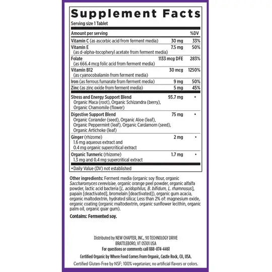 New Chapter Fermented Iron Complex -60 Vege caps