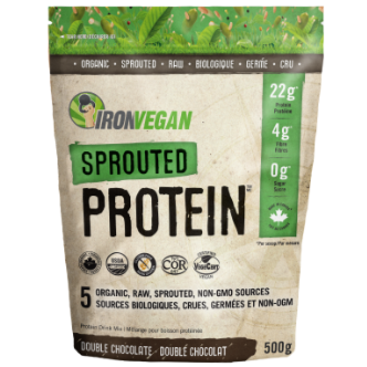 Iron Vegan Sprouted Protein Double Chocolate 500g Supplements - Protein at Village Vitamin Store