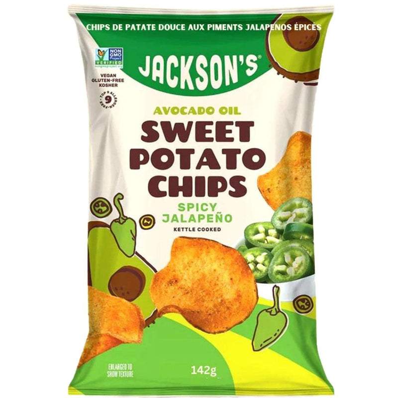 Jackson's Sweet Potato Chips Spicy Jalapeno 142g Food Items at Village Vitamin Store