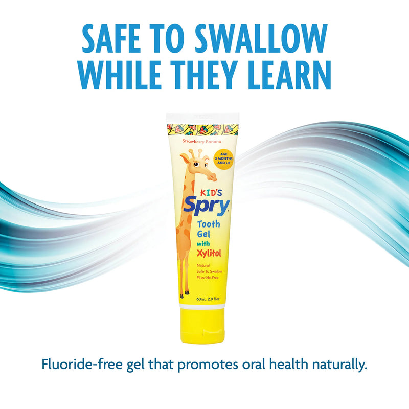 Xlear Inc Kid's Spry Tooth Gel Strawberry Banana 60mL