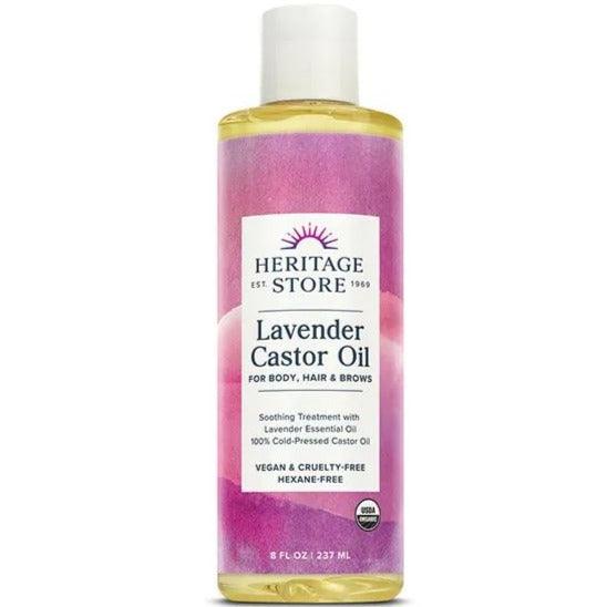 Heritage Products Organic Castor Oil Lavender 237ml Beauty Oils at Village Vitamin Store