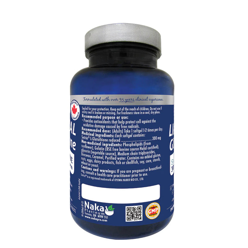 Naka Liposomal Glutathione 75 Softgels (60 + 15 FREE)