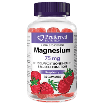 Preferred Nutrition Magnesium 75mg (Raspberry) - 75 Gummies