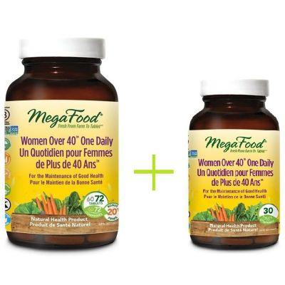 MegaFood Women Over 40 One Daily Bonus Pack (72 + 30 Tabs) Vitamins - Multivitamins at Village Vitamin Store