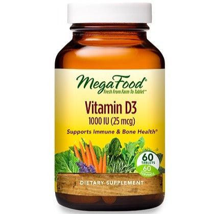 MegaFood Vitamin D3 1000 IU 60 Tabs Vitamins - Vitamin D at Village Vitamin Store