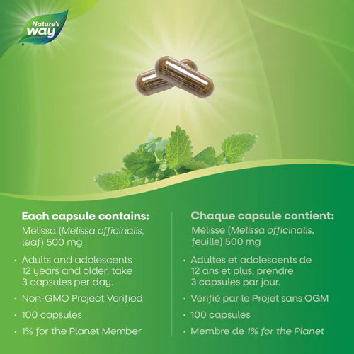Nature's Way Melissa Leaves 100 Capsules