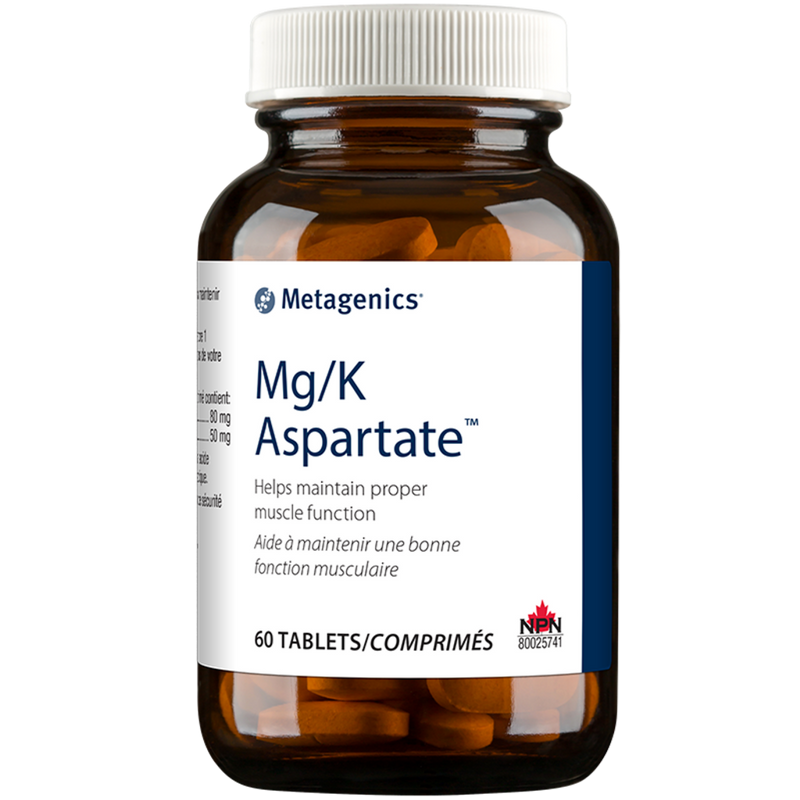Metagenics Mg/K Aspartate 60 Tablets Minerals - Magnesium at Village Vitamin Store