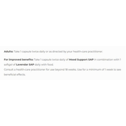 NFH Mood Support SAP 90 Caps Supplements - Stress at Village Vitamin Store