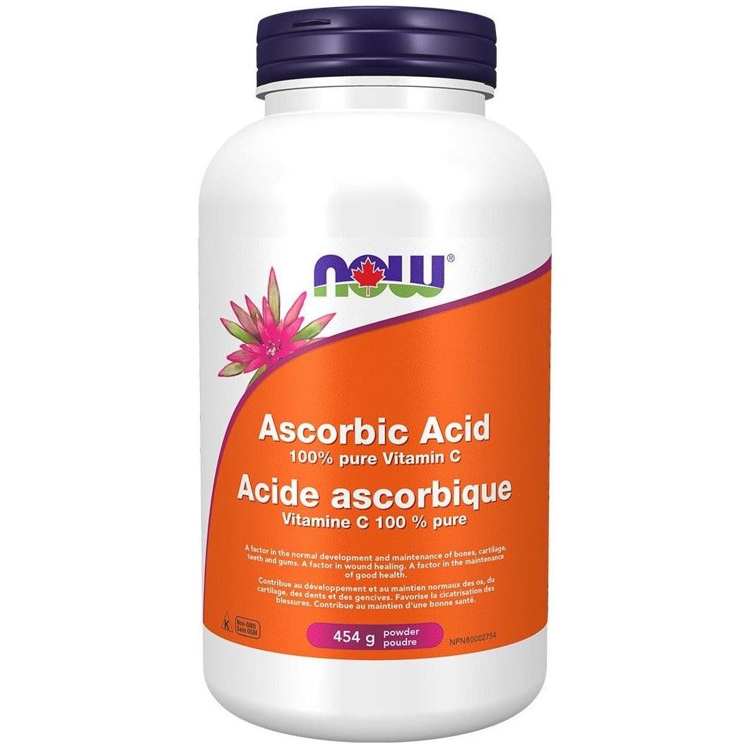 NOW Ascorbic Acid 100% Pure Powder 454G Supplements at Village Vitamin Store