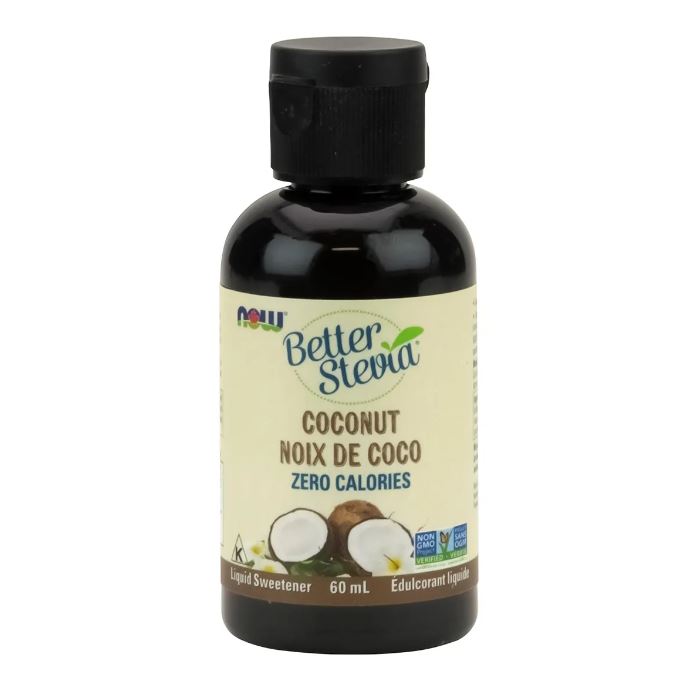 NOW Better Stevia Liquid Sweetener Coconut 60mL Food Items at Village Vitamin Store