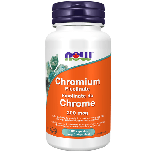 NOW Chromium Picolinate 200mcg 100 Caps Supplements - Blood Sugar at Village Vitamin Store