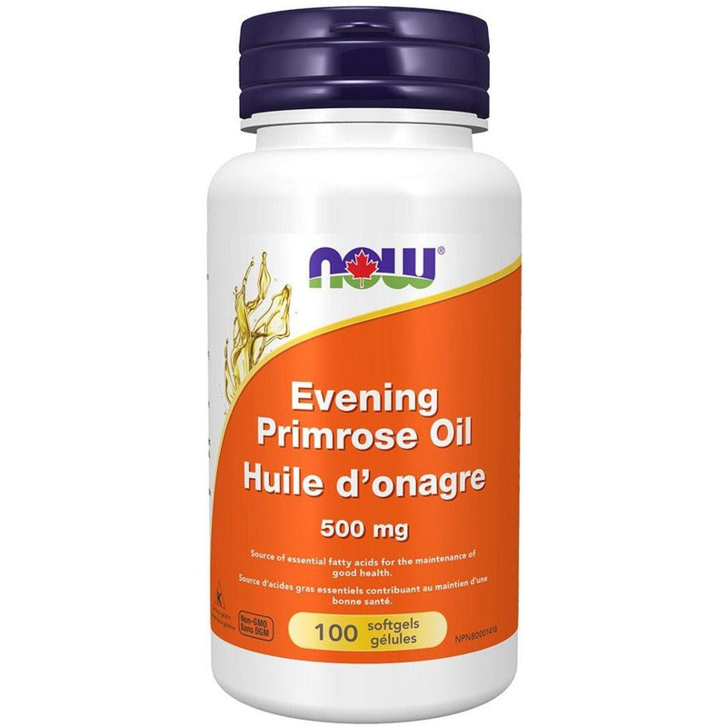 NOW Evening Primrose Oil 500mg 100 Softgels Supplements - EFAs at Village Vitamin Store