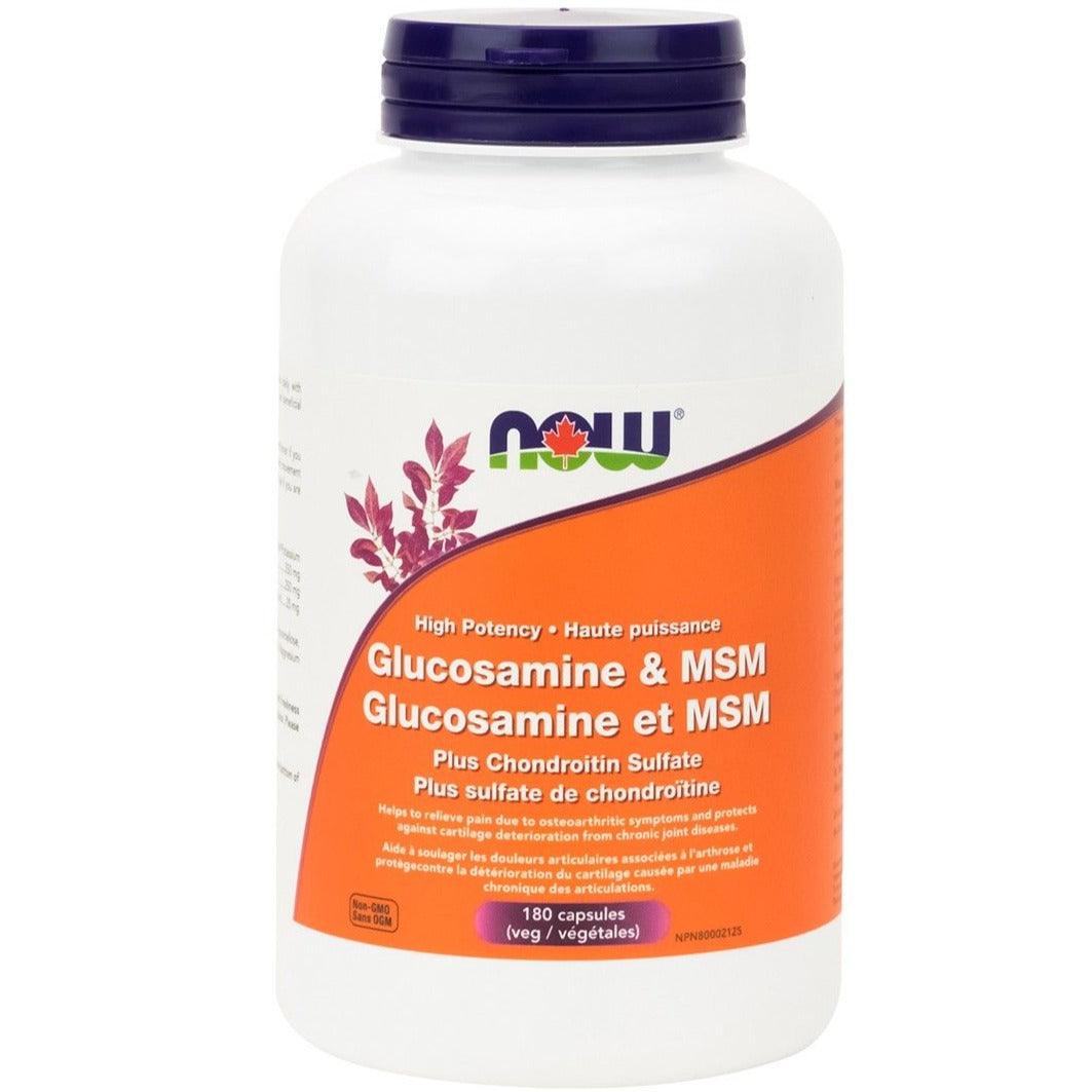 NOW Glucosamine & MSM 180 Caps Supplements - Joint Care at Village Vitamin Store