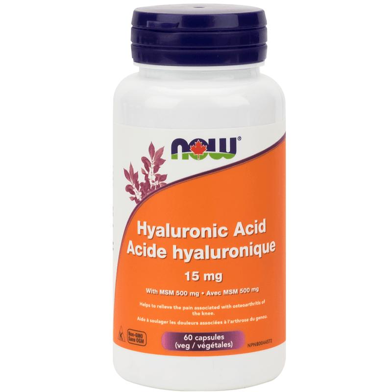 NOW Hyaluronic Acid 15 mg 60 Veggie Caps Supplements - Joint Care at Village Vitamin Store
