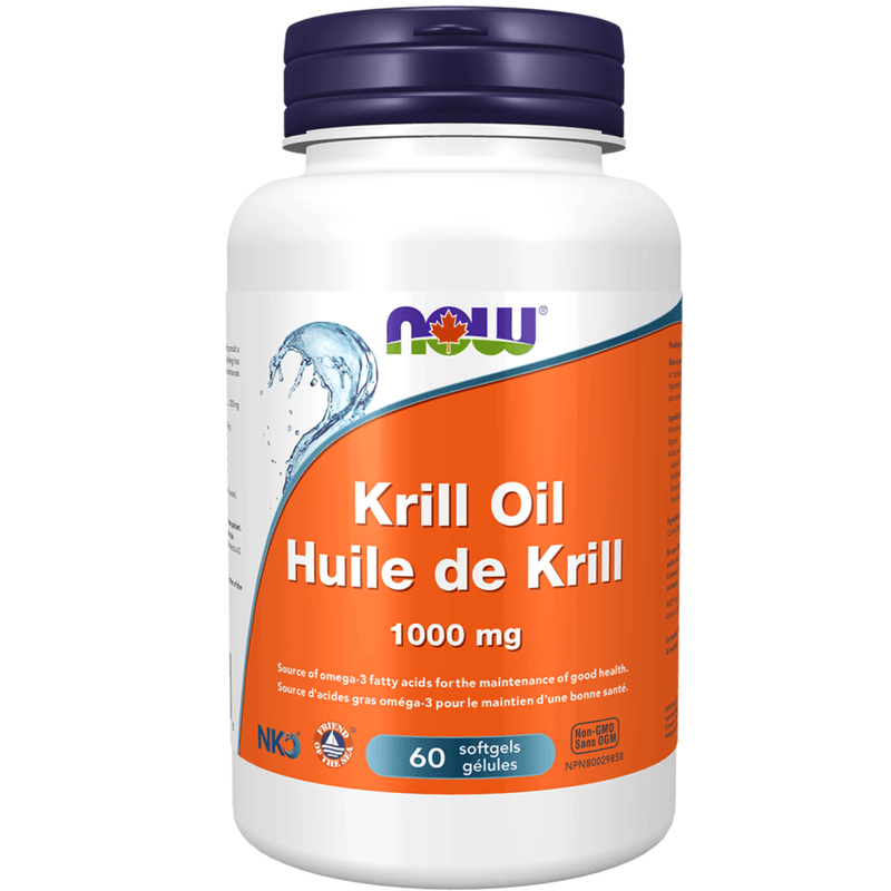 NOW Neptune Krill Oil 1000mg 60 Softgels Supplements - EFAs at Village Vitamin Store
