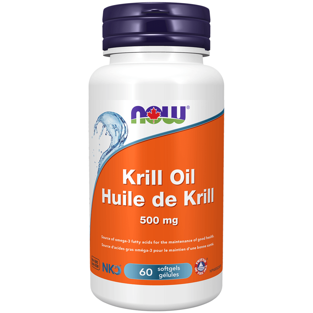 NOW Neptune Krill Oil 500MG 60 Softgels Supplements - EFAs at Village Vitamin Store