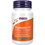 NOW Probiotic-10™ 25 Billion 50 Veggie Caps Supplements - Probiotics at Village Vitamin Store