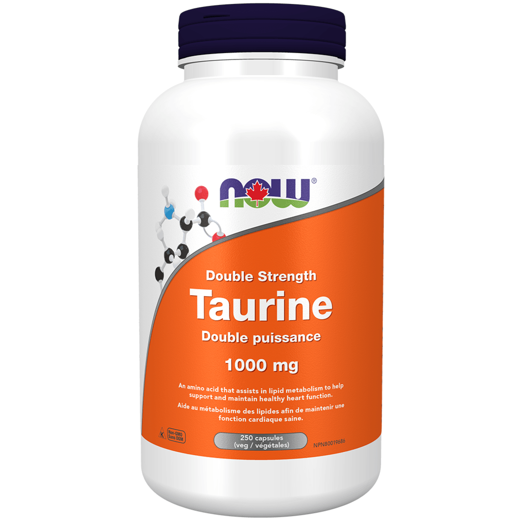 NOW Taurine 1000mg 250 Caps Supplements - Amino Acids at Village Vitamin Store