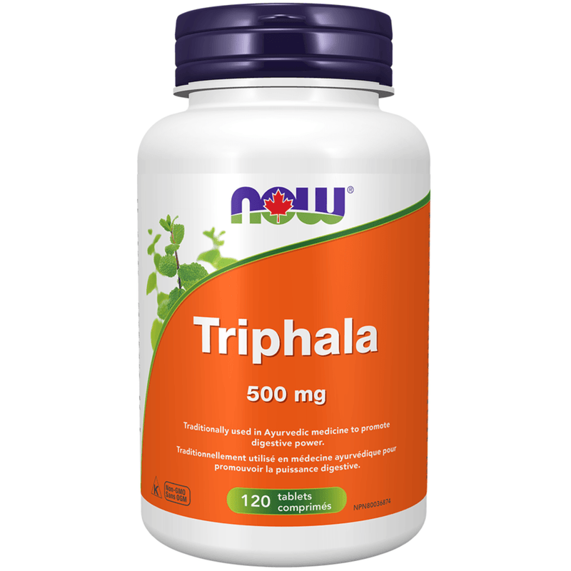 NOW Triphala 500mg 120 Tabs Supplements - Digestive Health at Village Vitamin Store