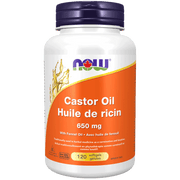 NOW Castor Oil 650 mg with Fennel Oil 120 Softgels Supplements at Village Vitamin Store