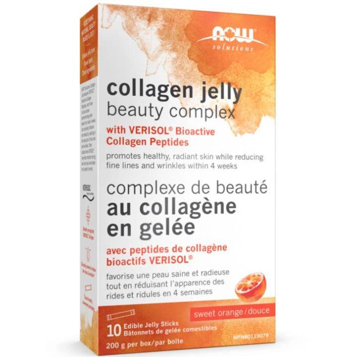 NOW Collagen Jelly- 10 Sweet Orange Jelly Sticks Supplements - Hair Skin & Nails at Village Vitamin Store
