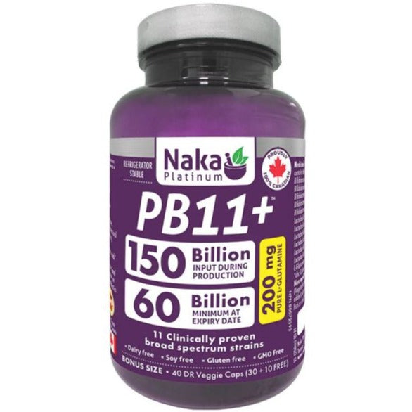 Naka Platinum PB11+ 40 Veggie Caps Supplements - Probiotics at Village Vitamin Store