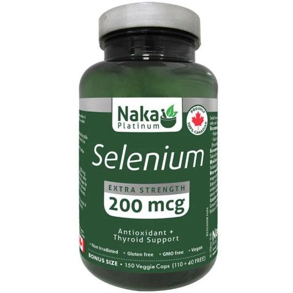 Naka Platinum Selenium 200mcg 110+40 Veggie Caps Minerals at Village Vitamin Store