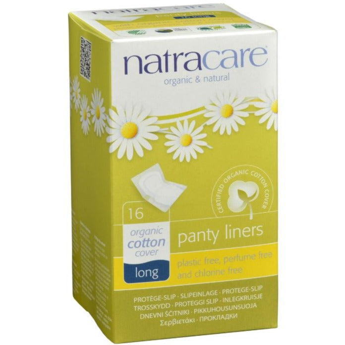 Natracare Organic & Natural Panty Liners Long 16 Counts Feminine Sanitary Supplies at Village Vitamin Store