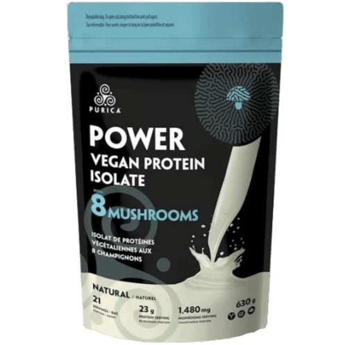 Purica Vegan Protein with 8 Mushrooms Natural flavour 630g Supplements - Protein at Village Vitamin Store