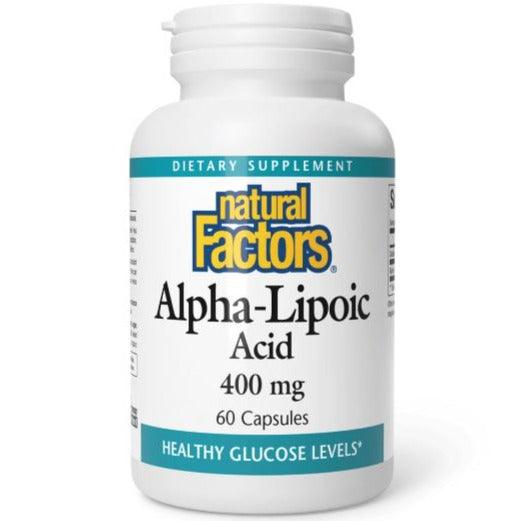 Natural Factors Alpha Lipoic Acid 400mg 60 Caps Supplements - Blood Sugar at Village Vitamin Store