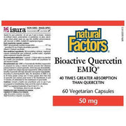 Natural Factors Quercetin EMIQ 50mg 60 Veggie Caps Supplements at Village Vitamin Store