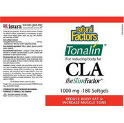 Natural Factors CLA Tonalin 1000mg 180 Softgels Supplements - Weight Loss at Village Vitamin Store