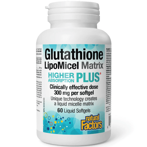 Natural Factors Glutathione LIPOMICEL MATRIX GLUTATHIONE – 60 SOFTGELS Supplements at Village Vitamin Store