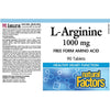 Natural Factors L-Arginine 1000mg 90 Tabs Supplements - Amino Acids at Village Vitamin Store