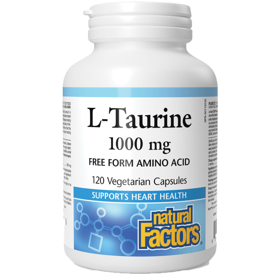 Natural Factors L-Taurine 1000mg 120 Veggie Caps Supplements - Amino Acids at Village Vitamin Store