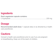 Natural Factors L-Tryptophan 220mg 90 Veggie Caps Supplements - Amino Acids at Village Vitamin Store