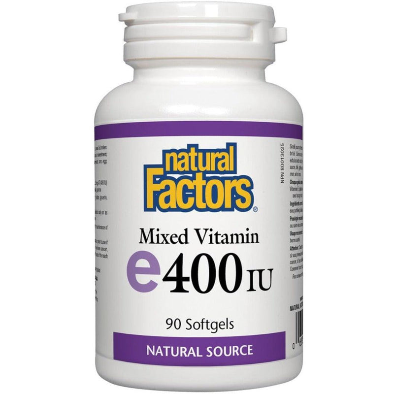 Natural Factors Mixed Vitamin E 400IU 90 Softgels Vitamins - Vitamin E at Village Vitamin Store