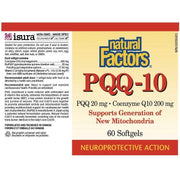Natural Factors PQQ-10 60 Softgels Supplements at Village Vitamin Store