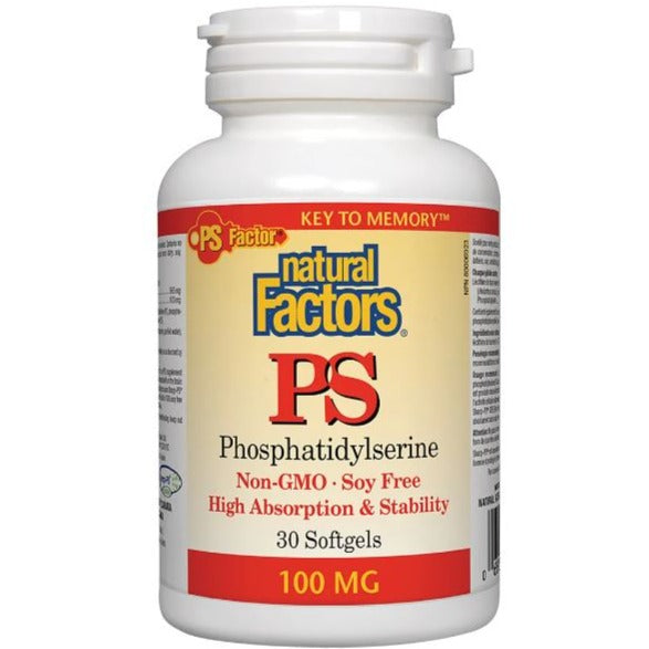 Natural Factors PS Factor PS Phosphatidylserine 100mg 30 Softgels Supplements at Village Vitamin Store