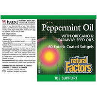 Natural Factors Peppermint Oil 60 Softgels Supplements - Digestive Health at Village Vitamin Store