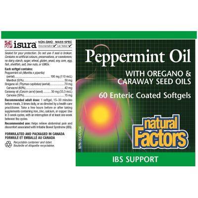 <span style="background-color:rgb(246,247,248);color:rgb(28,30,33);"> Natural Factors Peppermint Oil 60 Softgels , Digestive Enzymes </span>