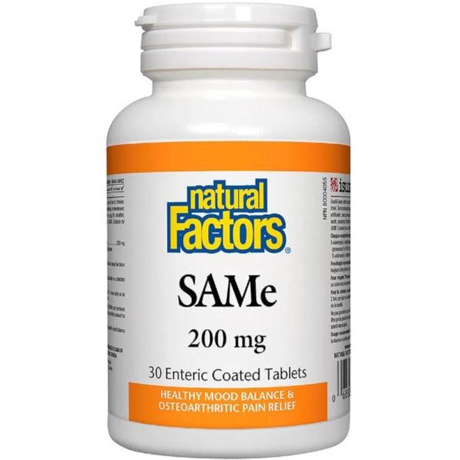 Natural Factors SAMe 200mg 30 Tabs Supplements at Village Vitamin Store