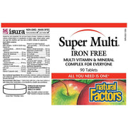 Natural Factors Super Multi Iron Free 90 Tabs Vitamins - Multivitamins at Village Vitamin Store