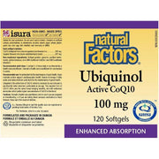 Natural Factors Ubiquinol Active CoQ10 100mg 120 Softgels Supplements - Cardiovascular Health at Village Vitamin Store