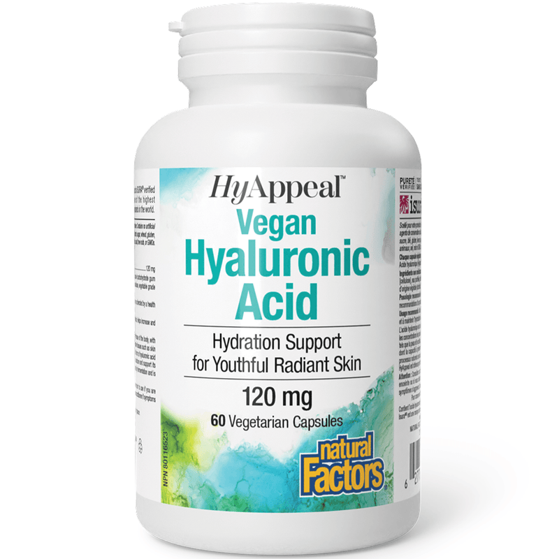 Natural Factors Vegan Hyaluronic Acid 60 Veggie Caps Supplements - Hair Skin & Nails at Village Vitamin Store