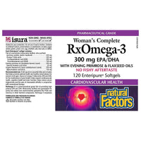 Natural Factors Women's Complete RxOmega-3 300mg 120 Softgels Supplements - EFAs at Village Vitamin Store