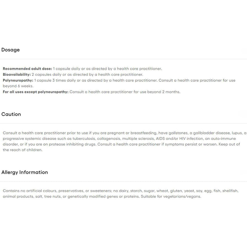 Natural Factors BioCoenzymated Benfotiamine 60 Veggie Caps