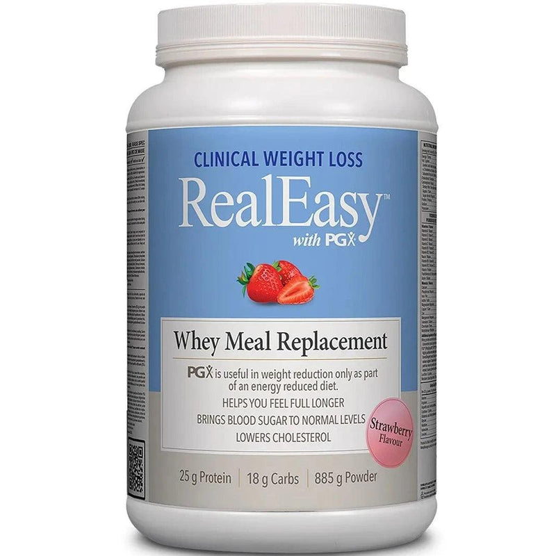 Natural Factors Real Easy With PGX Whey Meal Replacement Strawberry 885g
